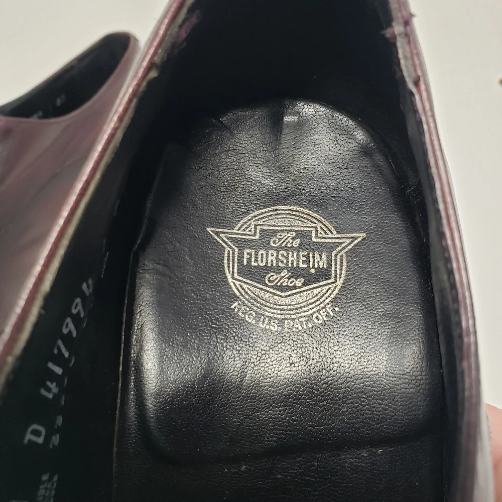 Florsheim‎ Cap Toe Oxford Burgundy Red Leather Dress Shoes Mens Size 11 33330